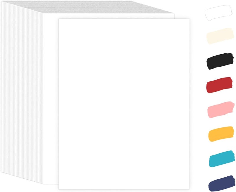 Goefun White Cardstock 8.5 x 11 White Paper 100 Pack, 65lb Card Stock Printer Paper for Cards Making, Office Printing, Certificate - Image 1